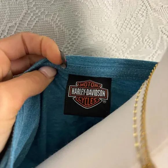 y2k bedazzled harley davidson long sleeve - Picture 5 of 6